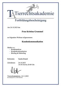 Teilnahmebescheinigung-Kundenkommunikation